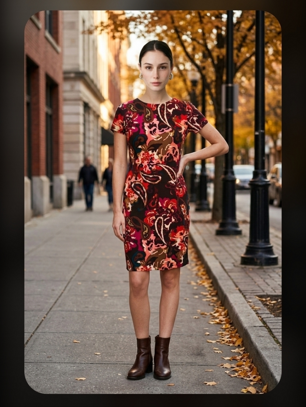 Nine West Vibrant Floral Mini Dress